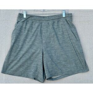 Lululemon Mens THE Short 7 Inch Liner Heathered Sage Green Space Dye Size L